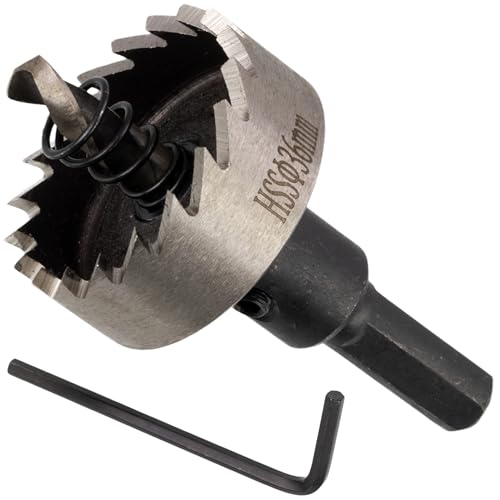 AERZETIX - C73290 - Blech-Lochsäge Ø36 mm mit HSS-führungsbohrer + sechskantschlüssel - lochsäge für backenfutter - aus stahl von AERZETIX