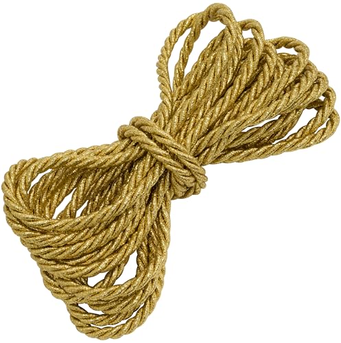 AERZETIX - C73453 - Gedrehte verdrillte Schnur 6 m x ∅ 7 mm - goldfarben - aus Polyester - kurzwaren projekte, kreativität, nähen, Handwerk, Dekoration, Ornament, Scrapbooking AERZETIX - C73453 - Gedrehte verdrillte Schnur 6 m x ∅ 7 mm - goldfarben - aus Polyester - kurzwaren projekte, kreativität, nähen, Handwerk, Dekoration, Ornament, Scrapbooking von AERZETIX