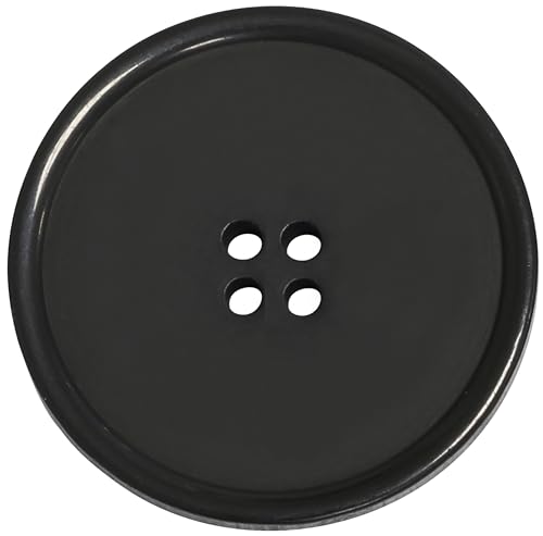 AERZETIX - C74076 - Set mit 10 runden Nähknöpfen Ø25x3 mm mit 4 Löchern L40 40L mit Rand - Kunststoff - schwarze Farbe - Öffnungsdurchmesser 1,5 mm - kurzwaren nähen kleidung dekoration AERZETIX - C74076 - Set mit 10 runden Nähknöpfen Ø25x3 mm mit 4 Löchern L40 40L mit Rand - Kunststoff - schwarze Farbe - Öffnungsdurchmesser 1,5 mm - kurzwaren nähen kleidung dekoration von AERZETIX