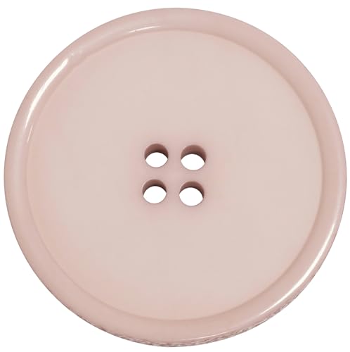 AERZETIX - C74081 - Set mit 10 runden Nähknöpfen Ø25x3 mm mit 4 Löchern L40 40L mit Rand - Kunststoff - rosa Farbe - Öffnungsdurchmesser 1,5 mm - kurzwaren nähen kleidung dekoration von AERZETIX