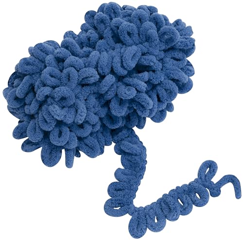 AERZETIX - C74089-100 g Knäuel Strickgarn mit Schlingen - Fingerstricken - dunkelblau - aus polyester - häkelnadeln, nadeln, konfektion, kurzwaren, kardieren, bekleidung, halstuch, garn von AERZETIX