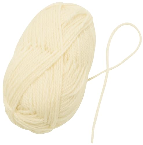 AERZETIX - C76053 - Knäuel strickgarn 50 g - farbe milchweiß - aus 100% wolle - hakennadeln herstellung kurzwaren von AERZETIX
