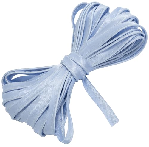 AERZETIX - Paspelband 10 Meter x 10mm - Material polyester - Farbe hellblau - Nähen Individualisierung Kleidung dekorative Kreationen Bordüren Textilveredelung für Säume Schrägband von AERZETIX