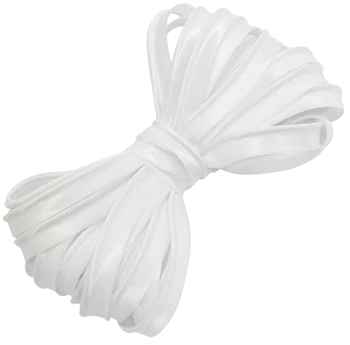 AERZETIX - Paspelband 10 Meter x 10mm - Material polyester - Farbe weiß - Nähen Individualisierung Kleidung dekorative Kreationen Bordüren Textilveredelung für Säume Schrägband von AERZETIX