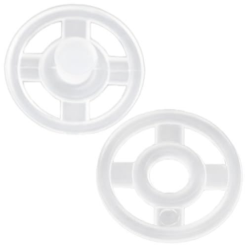 AERZETIX – Set mit 24 Druckknöpfen zum Annähen, ∅7 mm, 2 Stück – aus Kunststoff – Farbe: transparent – Basteln, Nähprojekt, DIY-Kreation AERZETIX – Set mit 24 Druckknöpfen zum Annähen, ∅7 mm, 2 Stück – aus Kunststoff – Farbe: transparent – Basteln, Nähprojekt, DIY-Kreation von AERZETIX