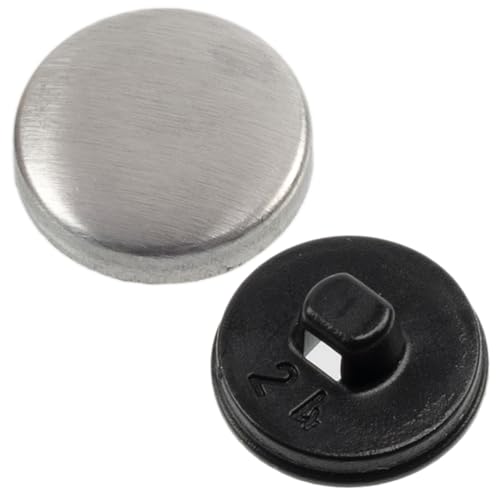 AERZETIX - Set mit 35 Abdeckknöpfen L24 ∅14.5 mm | Farbe Silber/Schwarz | DIY Textilreparaturprojekt Kurzwaren Nähen Kissen AERZETIX - Set mit 35 Abdeckknöpfen L24 ∅14.5 mm | Farbe Silber/Schwarz | DIY Textilreparaturprojekt Kurzwaren Nähen Kissen von AERZETIX