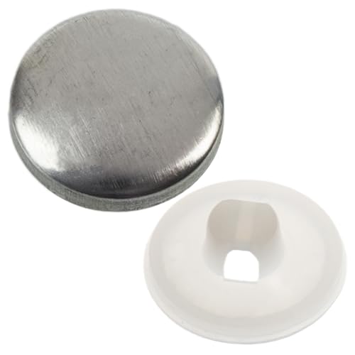 AERZETIX - Set mit 35 Abdeckknöpfen L28 ∅17 mm | Farbe Silber/Weiß | DIY Textilreparaturprojekt Kurzwaren Nähen Kissen AERZETIX - Set mit 35 Abdeckknöpfen L28 ∅17 mm | Farbe Silber/Weiß | DIY Textilreparaturprojekt Kurzwaren Nähen Kissen von AERZETIX