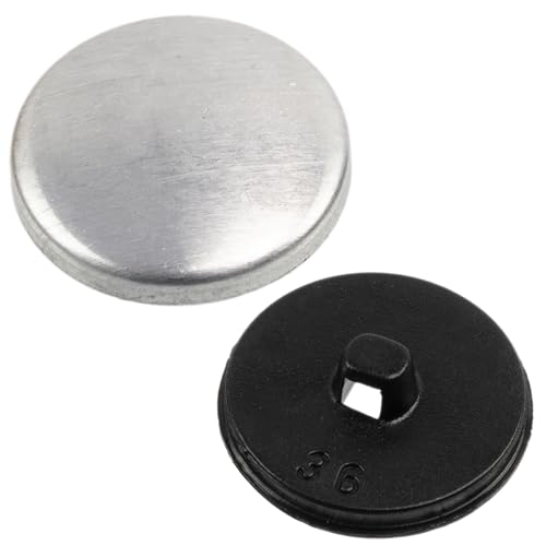 AERZETIX - Set mit 35 Abdeckknöpfen L36 ∅22 mm | Farbe Silber/Schwarz | DIY Textilreparaturprojekt Kurzwaren Nähen Kissen AERZETIX - Set mit 35 Abdeckknöpfen L36 ∅22 mm | Farbe Silber/Schwarz | DIY Textilreparaturprojekt Kurzwaren Nähen Kissen von AERZETIX