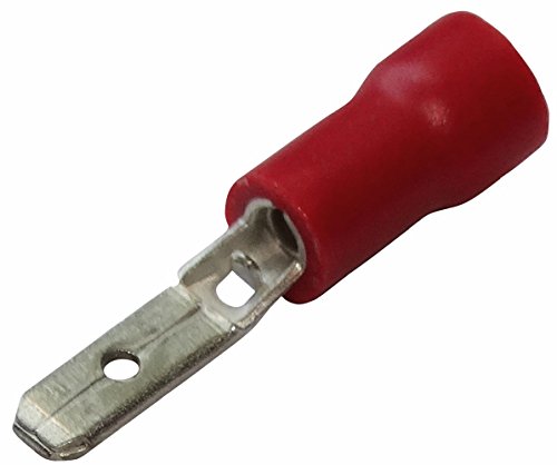 Aerzetix: 10 x Kabelschuhe Kabelschuh ( Klemme ) männlich flach 2.8mm 0.8mm 0.5-1mm2 rot isoliert von AERZETIX
