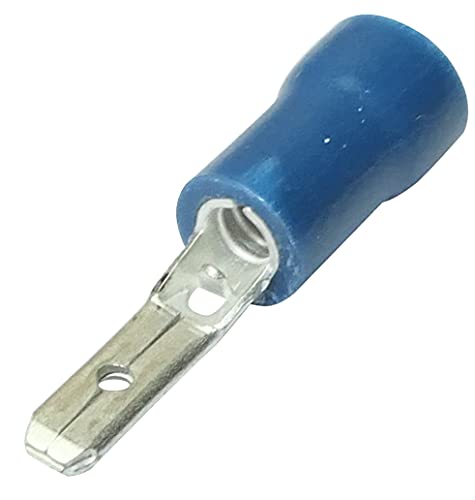 Aerzetix: 100 x Kabelschuhe Kabelschuh ( Klemme ) männlich flach 2.8mm 0.8mm 1.5-2.5mm2 blau isoliert von AERZETIX