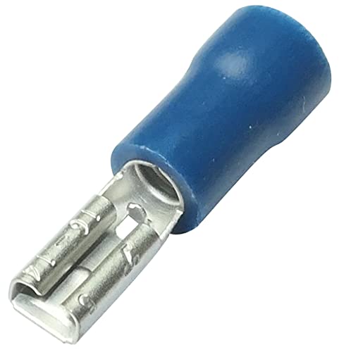 Aerzetix: 100 x Kabelschuhe Kabelschuh ( Klemme ) weiblich flach 2.8mm 0.5mm 1.5-2.5mm2 blau isoliert von AERZETIX