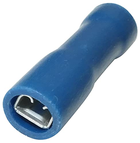 Aerzetix: 100 x Kabelschuhe Kabelschuh ( Klemme ) weiblich flach 2.8mm 0.8mm 1.5-2.5mm2 blau isoliert von AERZETIX