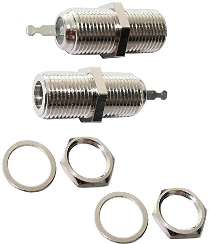 Aerzetix: 2 x F-Stecker Buchse Anschluss Lötkolben für Chassis Panel Antenne TV Koaxial SAT Aerzetix: 2 x F-Stecker Buchse Anschluss Lötkolben für Chassis Panel Antenne TV Koaxial SAT von AERZETIX
