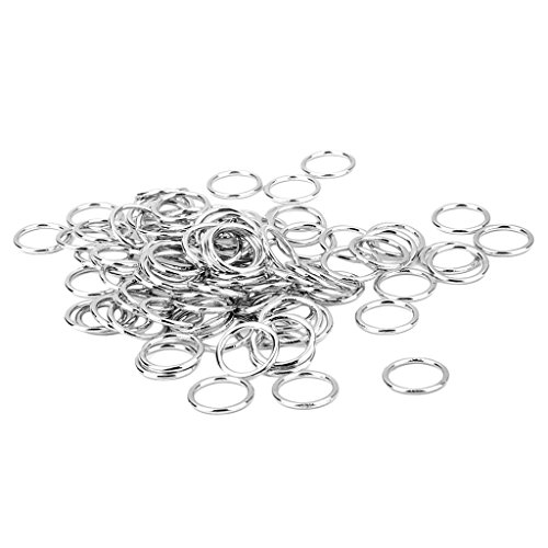 100 Silver Metal Bra Straps Plate Sliders/Hooks/O Rings Lingerie Sewing -Silver,10mm 8 Shape(14mm 8 Shape) von AEVQWEZNC