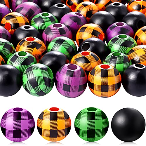 100 Stück 0,7 Zoll Plaid Holzperlen Schwarz Lila Orange Grün Buffalo Plaid Holzperlen Handpoliertes Holz Runde Perlen Naturperlen for Halloween Dekoration DIY Craft Garland Home Decor 100 Stück 0,7 Zoll Plaid Holzperlen Schwarz Lila Orange Grün Buffalo Plaid Holzperlen Handpoliertes Holz Runde Perlen Naturperlen for Halloween Dekoration DIY Craft Garland Home Decor von AEVQWEZNC