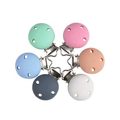 12 stücke Schnuller Clips Silikon Kinderkrankheiten Clip Silikon Schnuller Clip DIY Pflege Schmuck Zubehör von AEVQWEZNC