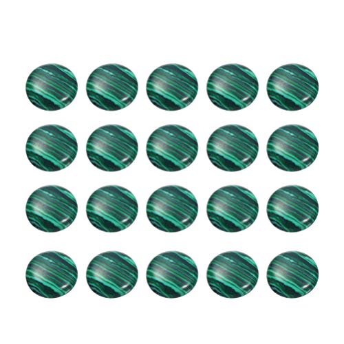 20 Stück natürlicher Malachit runder Cabochon Flatbacks Edelstein Cabochons Dome Cameos Perlen Halskette Armband Zubehör for DIY Craft Schmuckherstellung grün(4mm) von AEVQWEZNC