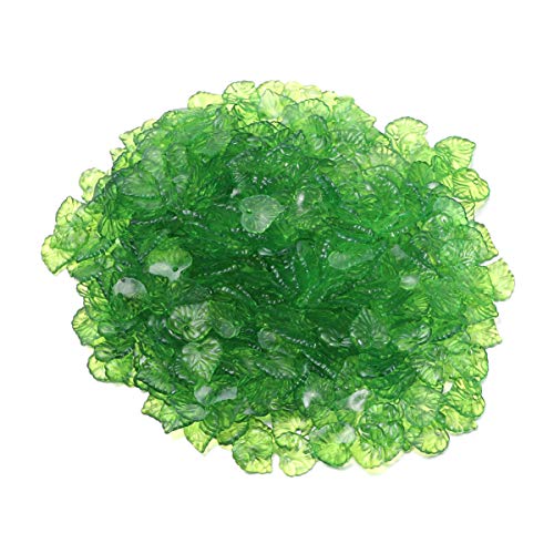 200 g Frosted Leaf Beads Acryl Green Leaf Drops Anhänger for die Schmuckherstellung Blume - 16 mm von AEVQWEZNC