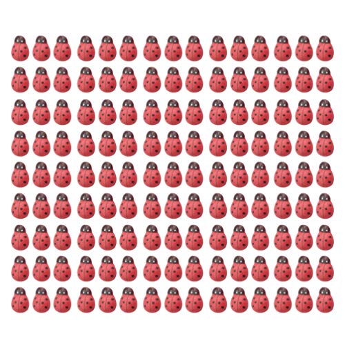 200pcs Wooden Ladybugs Ornaments Flatback Ladybug Embellishments Miniature Figurine Fairy Garden Decoration for DIY Craft Accessories 200pcs Wooden Ladybugs Ornaments Flatback Ladybug Embellishments Miniature Figurine Fairy Garden Decoration for DIY Craft Accessories von AEVQWEZNC