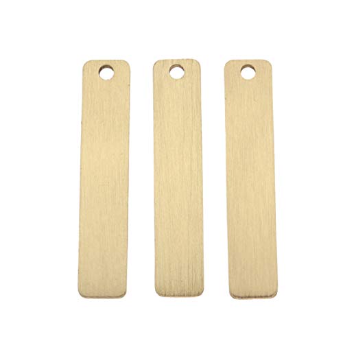 3 x Stempelanhänger, rechteckig, Hundemarke mit einem Loch, antikes Messing, leere Charms, Anhänger for DIY-Schmuckherstellung, Kunsthandwerk, Projekte, Ornamente von AEVQWEZNC