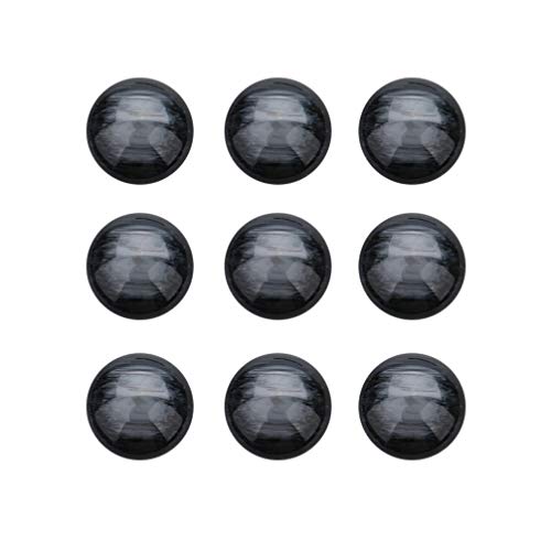 30 runde Cabochon-Steine ​​aus Harz mit flacher Rückseite, Edelsteine, Kuppelkameen, for DIY-Handwerksschmuckherstellung, rot, 12 mm(Black) von AEVQWEZNC