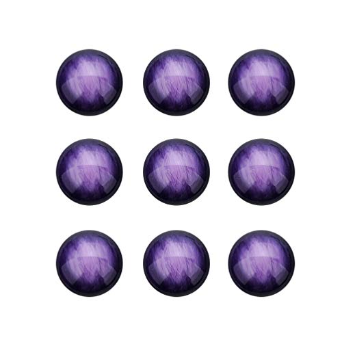 30 runde Cabochon-Steine ​​aus Harz mit flacher Rückseite, Edelsteine, Kuppelkameen, for DIY-Handwerksschmuckherstellung, rot, 12 mm(Purple) von AEVQWEZNC