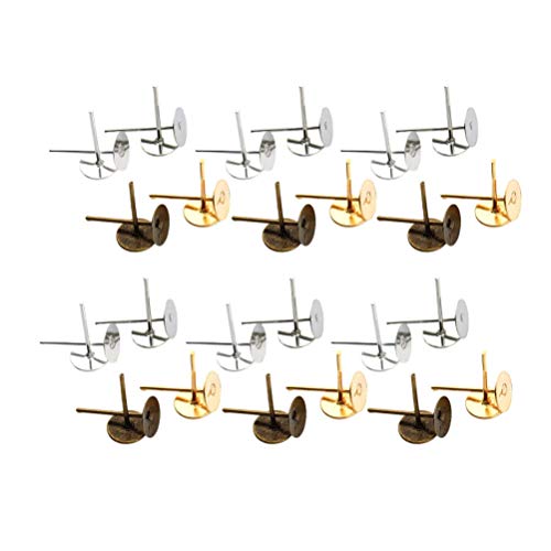 800 Stück Edelstahl-Ohrstecker, Metall, rund, Ohrring-Ständer, Tablett-Auflage for DIY-Handwerk, Schmuckherstellung, 6 mm(10mm) von AEVQWEZNC