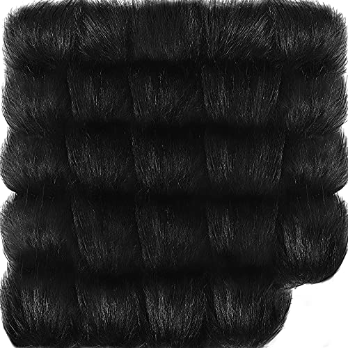 Flauschige Pom Pom-Bälle aus Kunstfuchspelz mit elastischer Schlaufe DIY Kunstpelz-Pompons for Hüte, Schlüsselanhänger, Schuhe, Schals, Taschen, Anhänger(Black) von AEVQWEZNC