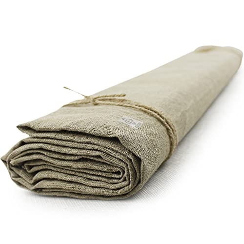 AEVVV Art Linen Leinwand-Rolle, 175,3 cm breit x 2 m lang, Natürlicher Leinenstoff, Ungrundierte Leinen-Leinwand zum Malen, Strapazierfähig (800 g), Einfarbig, Leinwandbindung, Gestreift von AEVVV
