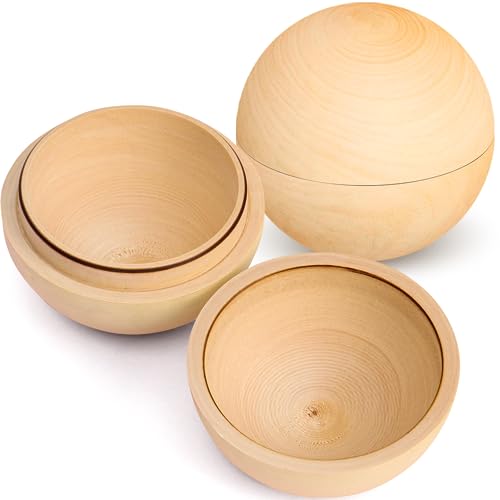 Handgefertigtes Holzkugel-Set – 2 Stück, 10,2 cm Durchmesser, Bastelholzkugeln für DIY-Heimdekoration und Geschenke – unlackierte Holzkugel – Holzbastelbedarf Handgefertigtes Holzkugel-Set – 2 Stück, 10,2 cm Durchmesser, Bastelholzkugeln für DIY-Heimdekoration und Geschenke – unlackierte Holzkugel – Holzbastelbedarf von AEVVV