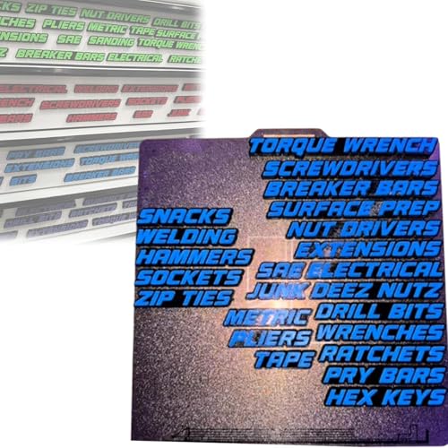 Werkzeugkasten-Schubladenanhänger, 3D-magnetische Werkzeugkasten-Organizer, Etiketten, Mini-wiederverwendbare Werkzeugkasten-Schubladen, Organisationsetiketten, Abzeichen-Aufkleber, leicht zu lesender Werkzeugkasten-Schubladenanhänger, 3D-magnetische Werkzeugkasten-Organizer, Etiketten, Mini-wiederverwendbare Werkzeugkasten-Schubladen, Organisationsetiketten, Abzeichen-Aufkleber, leicht zu lesender von AFGQIANG