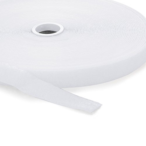 AFH Flauschband | Länge: 25 Meter | verschiedene Breiten und Farben (Breite: 25 mm, weiss) von AFH Webshop