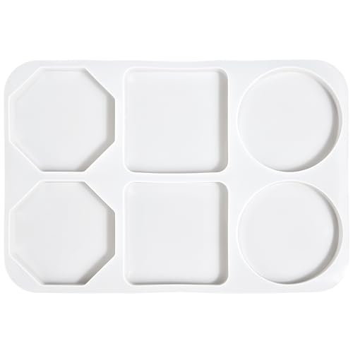 AFINSEA Untersetzer-Formen für Epoxidharz, große 6 Mulden, Harzuntersetzer, Silikonformen, 10,2 cm tief, rund, quadratisch, achteckig, DIY, Handwerk, Heimdekoration AFINSEA Untersetzer-Formen für Epoxidharz, große 6 Mulden, Harzuntersetzer, Silikonformen, 10,2 cm tief, rund, quadratisch, achteckig, DIY, Handwerk, Heimdekoration von AFINSEA