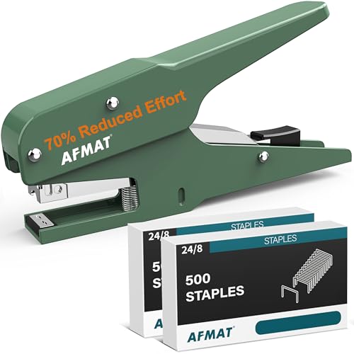 AFMAT Müheloses Heftgerät, 50 Blatt, Grün AFMAT Müheloses Heftgerät, 50 Blatt, Grün von AFMAT