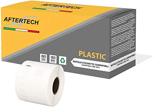 Aftertech 1 x 99015P 54 x 70 mm Rolle Etiketten aus Kunststoff, wasserdicht, kompatibel mit 320 Etiketten/Rolle = 320 Gesamt) für Dymo LabelWriter 1 x 99015PLA von AFTERTECH