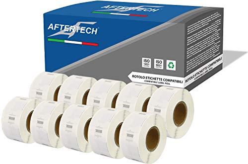 Aftertech 10 x 11353 12 x 24 mm kompatible Etiketten (1000 Etiketten/Rolle = 10000 insgesamt) für Dymo LabelWriter Seiko SLP Etikettendrucker S0722530 10 x 11353 von AFTERTECH