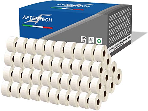 Aftertech 100x 11355 19x51mm Rollen kompatible Klebeetiketten (500 Etiketten/Rolle = 50000 insgesamt) für Dymo LabelWriter Seiko SLP Etikettendrucker S0722550 100x11355 von AFTERTECH