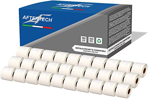 Aftertech 30 x 99014 54 x 101 mm kompatible Klebeetiketten (220 Etiketten/Rolle = 6600 insgesamt) für Dymo LabelWriter Seiko SLP Etikettiermaschinen S0722436 30x99014 von AFTERTECH