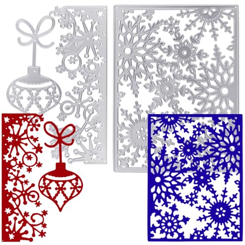 AFUNTA Stanzschablonen für Weihnachtskarten, Schneeflocken-Metall-Stanzformen, Weihnachtslaterne, Prägeschablonen für DIY, Scrapbooking, Album, Dekoration, Scrapbooking, Kartenherstellung, 2 Stück AFUNTA Stanzschablonen für Weihnachtskarten, Schneeflocken-Metall-Stanzformen, Weihnachtslaterne, Prägeschablonen für DIY, Scrapbooking, Album, Dekoration, Scrapbooking, Kartenherstellung, 2 Stück von AFUNTA