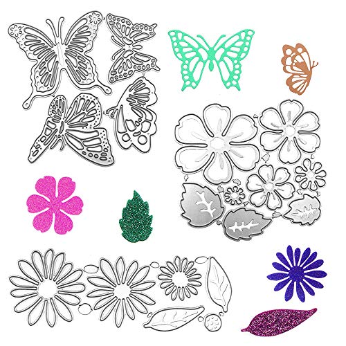 AFUNTA Metall-Stanzformen, Prägeschablonen-Werkzeug, 2 Sets Blumenblätter-Form, 14 Stile, 3D-Stanzschablonen & 4 Stück Schmetterlingsform Stanzformen für Albumdekoration, Grußkarten, Basteldekoration AFUNTA Metall-Stanzformen, Prägeschablonen-Werkzeug, 2 Sets Blumenblätter-Form, 14 Stile, 3D-Stanzschablonen & 4 Stück Schmetterlingsform Stanzformen für Albumdekoration, Grußkarten, Basteldekoration von AFUNTA
