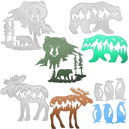 AFUNTA Stanzschablonen für Kartenherstellung, Eisbär, Elch, Weihnachten, Metall-Stanzformen, Wolf, Pinguine, Kartenherstellung, Zubehör, DIY-Stanzschablonen für Scrapbooking, 4 Stück AFUNTA Stanzschablonen für Kartenherstellung, Eisbär, Elch, Weihnachten, Metall-Stanzformen, Wolf, Pinguine, Kartenherstellung, Zubehör, DIY-Stanzschablonen für Scrapbooking, 4 Stück von AFUNTA