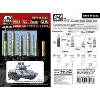 Ru 76.2mm Gun AMMO Set (Brass) von AFV-Club