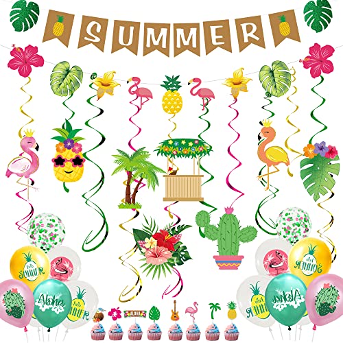 AFYHH Hawaiianische tropische Party-Dekorationen – hängende Wirbel Sommerdekorationen hawaiianische Wimpelkette Banner Luftballons Sommer Urlaub Strand Aloha Garten Geburtstag Party Dekorationen Home AFYHH Hawaiianische tropische Party-Dekorationen – hängende Wirbel Sommerdekorationen hawaiianische Wimpelkette Banner Luftballons Sommer Urlaub Strand Aloha Garten Geburtstag Party Dekorationen Home von AFYHH
