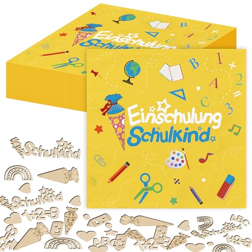 Tischdeko Einschulung Servietten Schulanfang Deko Mädchen Jungen 40stück Einschulung Servietten 60stück Zuckertüten Holz Schulanfang Konfetti Glitzernd Set für Schuleinführung Schulkind Party Deko Tischdeko Einschulung Servietten Schulanfang Deko Mädchen Jungen 40stück Einschulung Servietten 60stück Zuckertüten Holz Schulanfang Konfetti Glitzernd Set für Schuleinführung Schulkind Party Deko von AFYHH