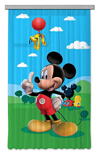 AG Design Disney Mickey Mouse Polyester Vorhänge Kinderzimmer 140 x 245 cm Gardinen 1 Teil | FCSXL 7141 von AG Design