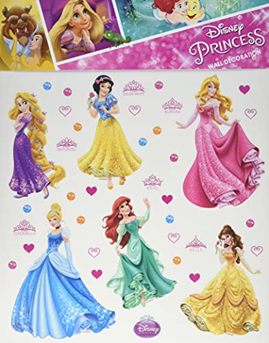 AG Design Disney Prinzessinnen Kinderzimmer Wand Sticker, PVC-Folie (Phtalate-Free), Mehrfarbig, 30 x 30 cm von AG Design