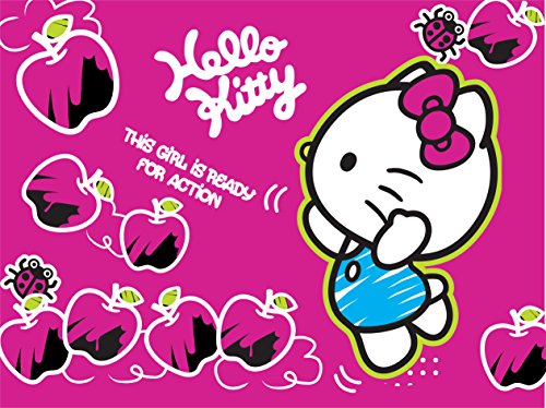 AG Design FTxxl 1474 Hello Kitty, Papier Fototapete Kinderzimmer- 360x255 cm - 4 teile, Papier, multicolor, 0,1 x 360 x 255 cm von AG Design