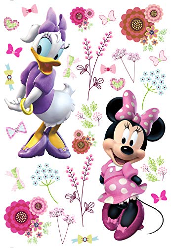 AG Design Minnie und Daisy in Blumen, Disney, dekorative Aufkleber für Wände, Möbel und Innenausstattung eines Kinderzimmers, 42,5 x 65 cm, DK 1736, PVC-Folie (Phtalate-free), Mehrfarbig, 5 cm x 65 cm von AG Design