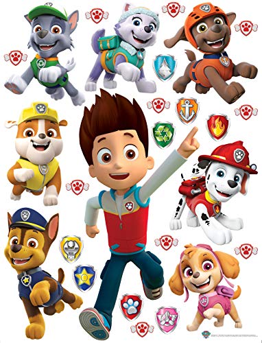 AG Design Paw Patrol eilen zur Hilfe, dekorative Aufkleber für Wände, Möbel und Innenausstattung eines Kinderzimmers, 65 x 85 cm, DK 2323, Mehrfarbig, 65 cm x 85 cm von AG Design