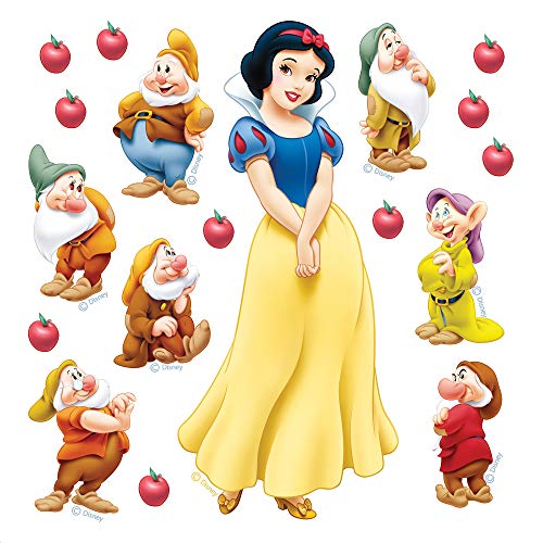 Disney Princess Snow White Kinderzimmer Wandstickers, mädchen Wandtattoo ädchen deko von AG Design 30 x 30 cm | DKS 1083 von AG Design
